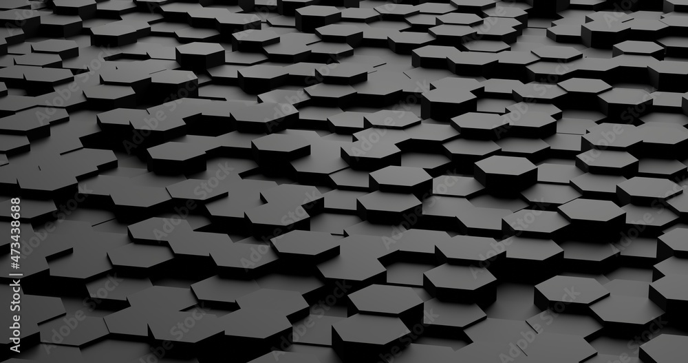 Poster abstract modern hexagonal vibrant black background design.geometric abstract background with hexagon