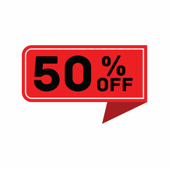 50% Sale Label Collection, Clearance Sale Sticker Emblem