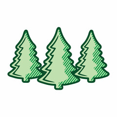 Christmas tree icon, Christmas sign symbol vector. Pine tree icon vector illustration.
