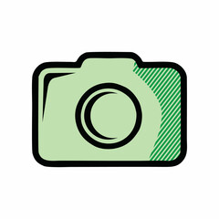 Photo Camera Icon Isolated Black On White Background, Camera Icon Vector Flat Modern