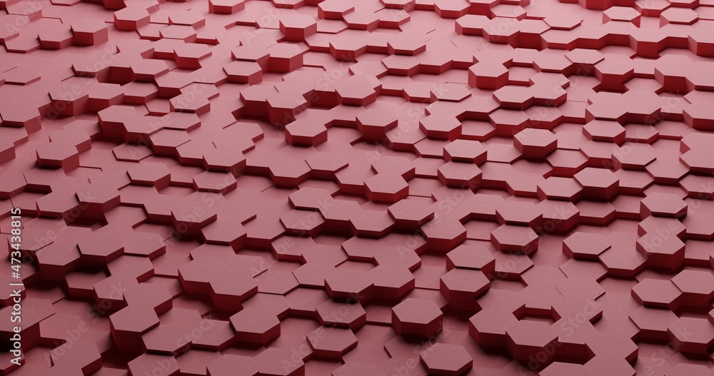 Aufkleber abstract modern hexagonal red textured background design.geometric abstract background with hexagons