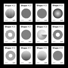 Obraz premium Set Of Geometric Circle Shapes. Abstract Geometry Graphic Design Elements. Swiss Design Posters Collection