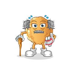 meatball white haired old man. character vector
