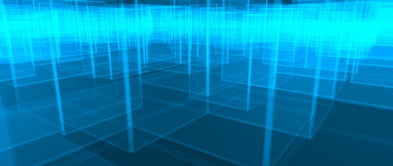 Modern hi-tech futuristic science technology concept background. Abstract digital technology high tech city design for banner background.