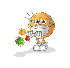 meatball refuse viruses cartoon. cartoon mascot vector