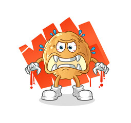 meatball monster vector. cartoon character