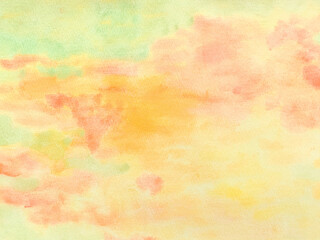 パステルイエロー水彩絵の具の壁紙テクスチャ