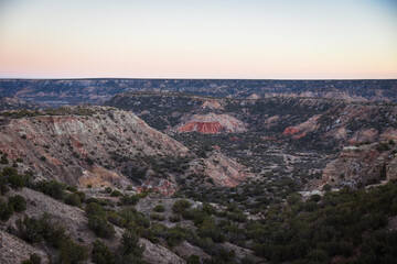 Fototapeta na wymiar Sunset at Palo Duro Canyon State Park Outside of Amarillo, Texas 