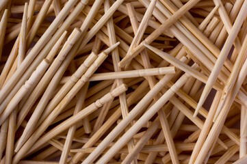 pile of toothpicks abstract, background texture for graphic designing, closeup macro