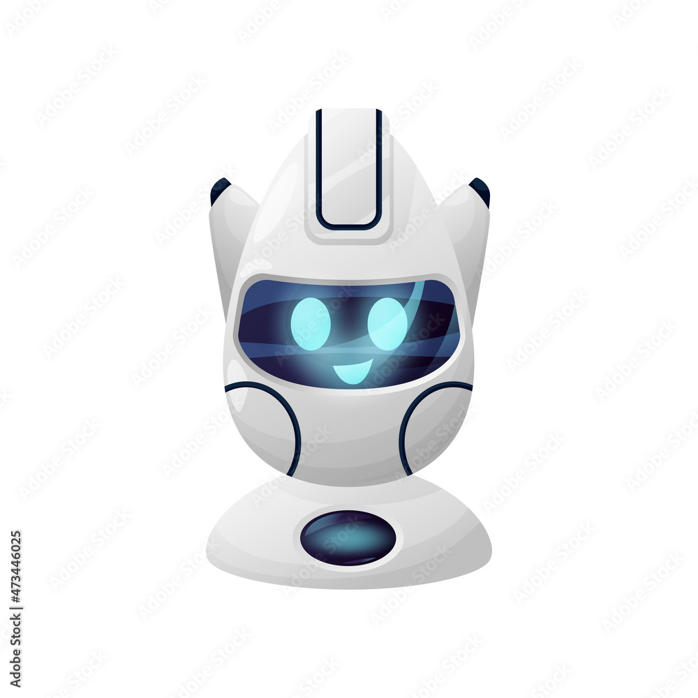 Aufkleber artificial intelligence robot, friendly positive chatbot, ai helper isolated customer support servic