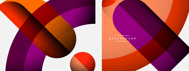 Trendy shapes, color minimal design composition, lines and shadows for wallpaper banner background or landing page