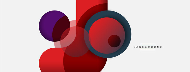 Circle and round shapes abstract background. Vector illustration for wallpaper banner background or landing page