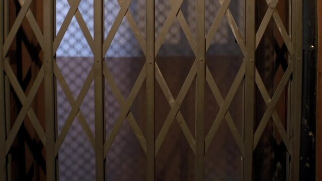 Footage of an Old Communist Elevator Lift Running From Floor to Floor in Sofia Bulgaria