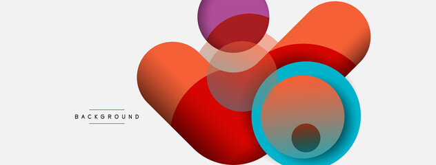 Circle and round shapes abstract background. Vector illustration for wallpaper banner background or landing page