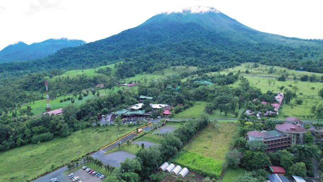 Aerial Drone images from Arenal Volcano in La Fortuna, Alajuela, Costa Rica.