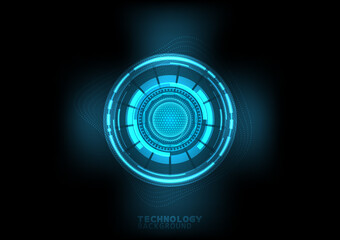 technology background. neon effect. circuit board concept. Hi-tech digital technology.