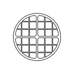 Waffle icon design isolated on white background