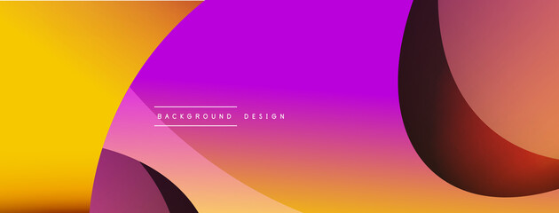 Creative geometric wallpaper. Minimal abstract background. Circle and wave composition vector illustration for wallpaper banner background or landing page