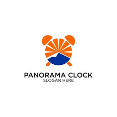 smart logo nature clock illustration