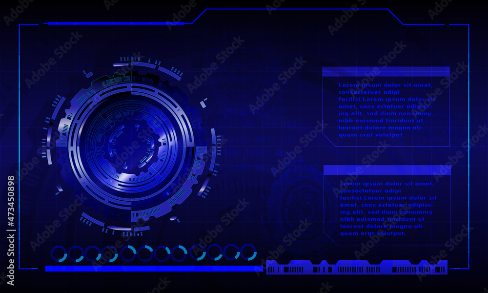 Poster futuristic abstract technology background. icon symbol circuit. vector and illustration. sci-fi futu