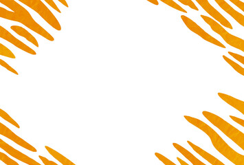 虎柄の葉書テンプレート【カラー】