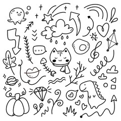 Hand drawn abstract scribble doodle 