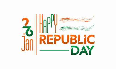 Indian Republic Day vector illustration banner template. 26 January Republic day concept.