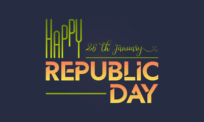 Indian Republic Day vector illustration banner template. 26 January Republic day concept.