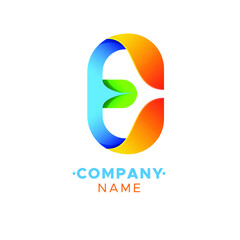 This an abstract colorful B Letter Vector logo for Business Company, Brand Logo, abstract colorful illustration