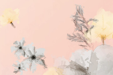 Abstract beautiful floral bouquet illustration