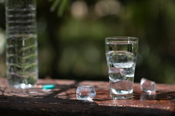 glasses on table