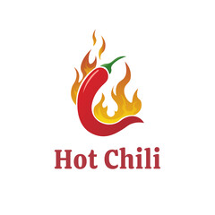 Hot Chili Fire Vector Logo