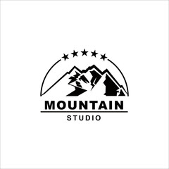 Mountain logo. Vector and illustrations.