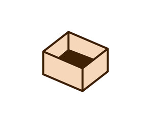 Box line icon. Vector symbol in trendy flat style on white background. Commerce sing for design.