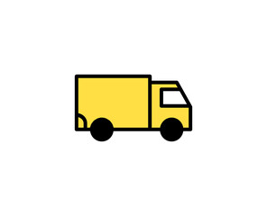 Delivery truck line icon. Vector symbol in trendy flat style on white background. Commerce sing for design.