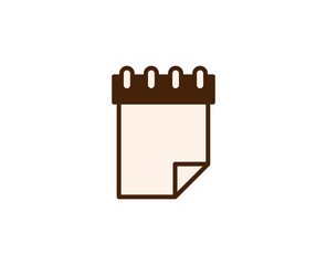 Notebook line icon. Vector symbol in trendy flat style on white background. Office sing for design.