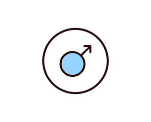 Gender line icon. High quality outline symbol for web design or mobile app. Thin line sign for design logo. Color outline pictogram on white background