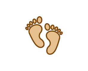 Foot line icon. High quality outline symbol for web design or mobile app. Thin line sign for design logo. Color outline pictogram on white background