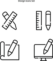 design icons set isolated on white background. design icon thin line outline linear design symbol for logo, web, app, UI. design icon simple sign.