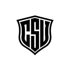 CSU letter logo design with white background in illustrator, vector logo modern alphabet font overlap style. calligraphy designs for logo, Poster, Invitation, etc.	