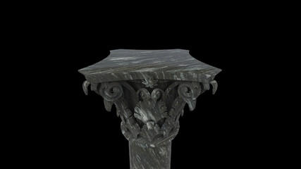 Greek column of material used to make compositions, architecture and advertising posters.