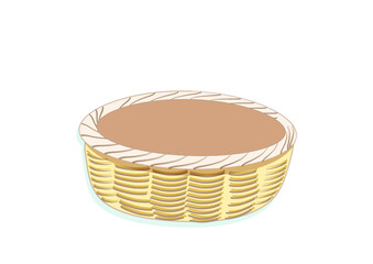 Yellow willow basket illustration