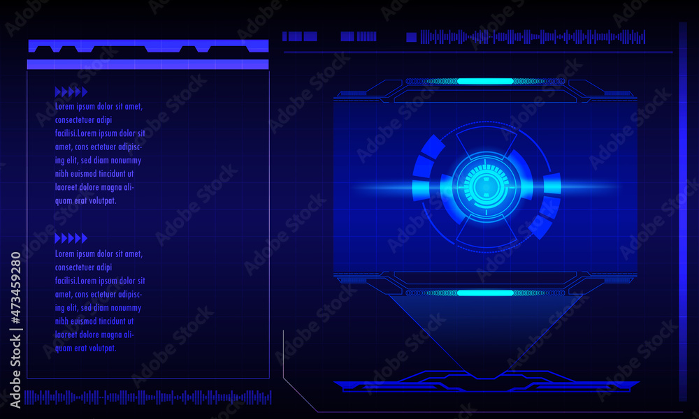 Poster futuristic abstract technology background. icon symbol circuit. vector and illustration. sci-fi futu