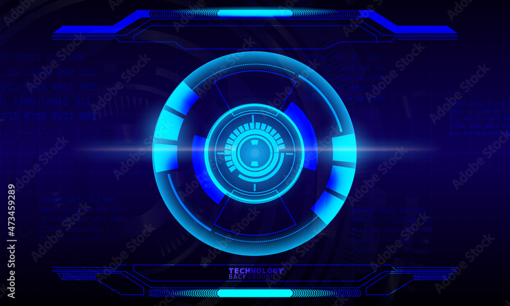 Poster futuristic abstract technology background. icon symbol circuit. vector and illustration. sci-fi futu