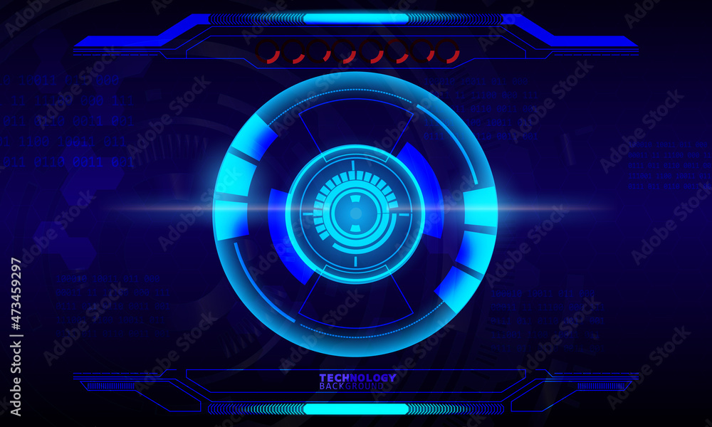 Poster futuristic abstract technology background. icon symbol circuit. vector and illustration. sci-fi futu