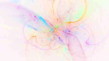 Abstract colorful fiery shapes. Fantasy rainbow background. Digital fractal art. 3d rendering.