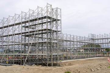 建設現場　足場