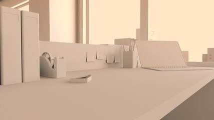 色のないオフィス