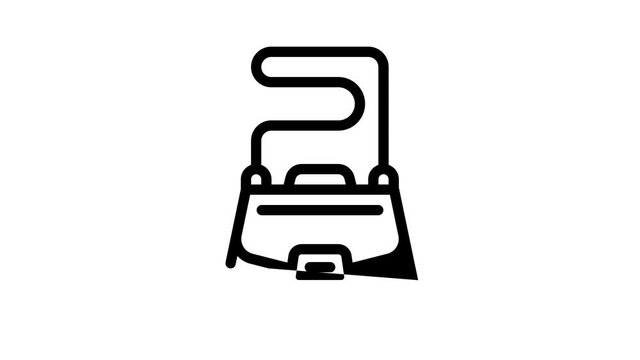 bag stylist animated line icon bag stylist sign. isolated on white background