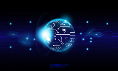 technology background. neon effect. circuit board concept. Hi-tech digital technology.